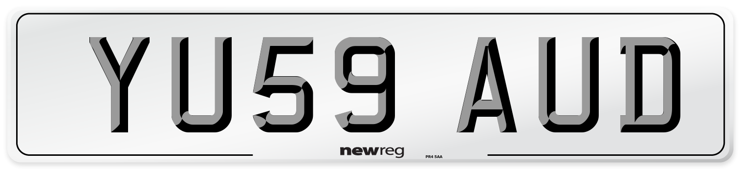 YU59 AUD Number Plate from New Reg